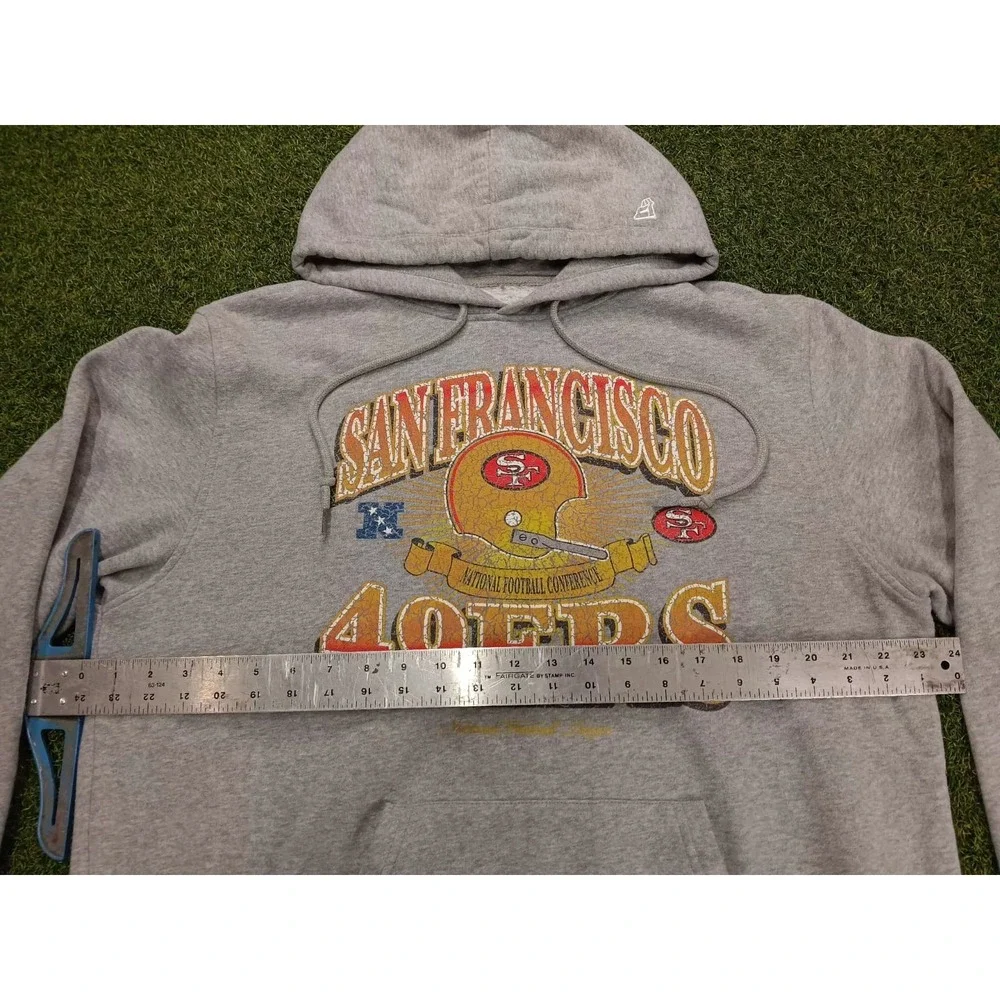 New Era San Francisco 49ers Football Hoodie Men's Large Heather‎ Gray Pullover - Picture 6 of 7